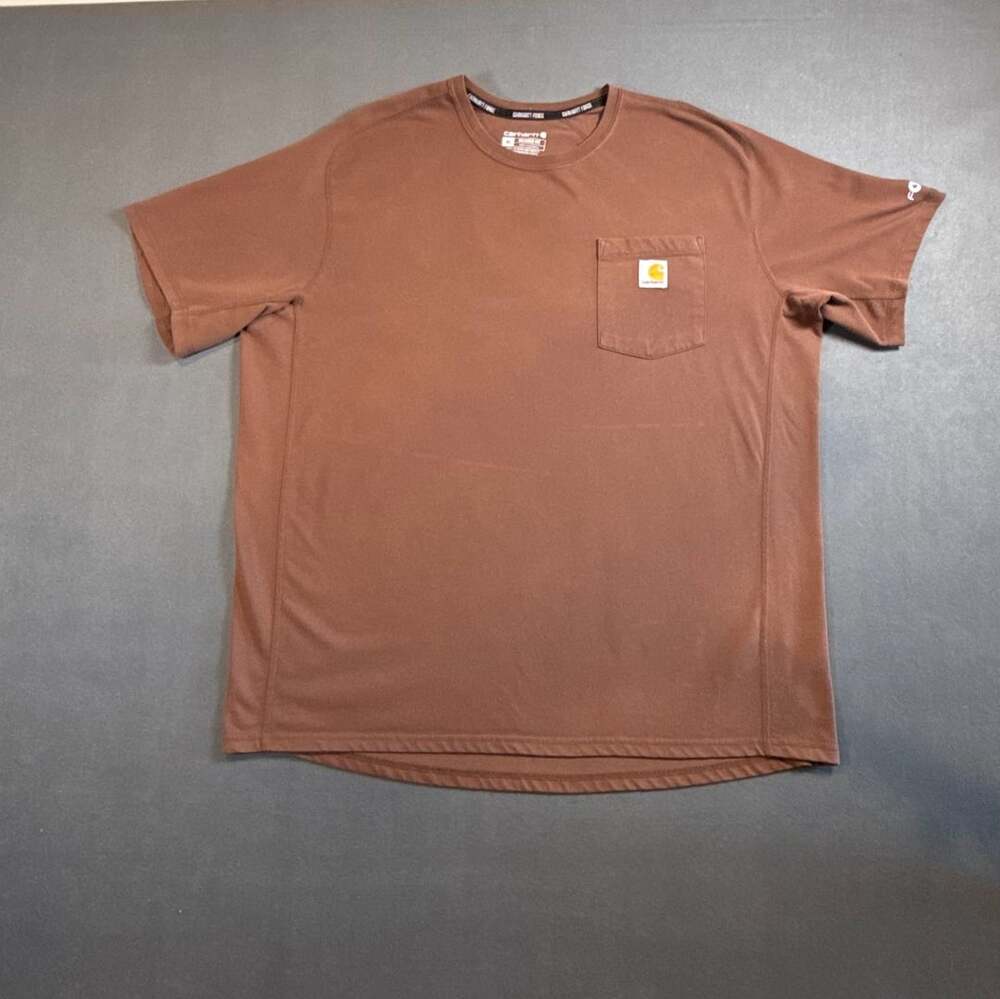 Carhartt Force Relaxed Fit Short-Sleeve Pocket T-Shirt Size XL Brown